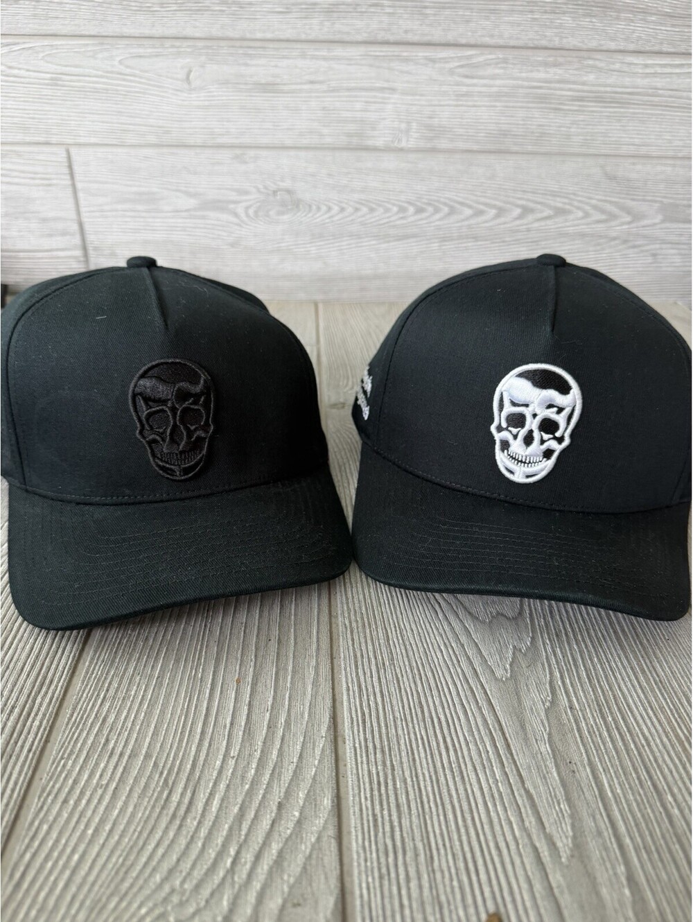 Gymreapers Skull Logo Snapback Hats Black Lot of 2 Embroidered Adjustable